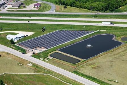 Aerial image of solar array