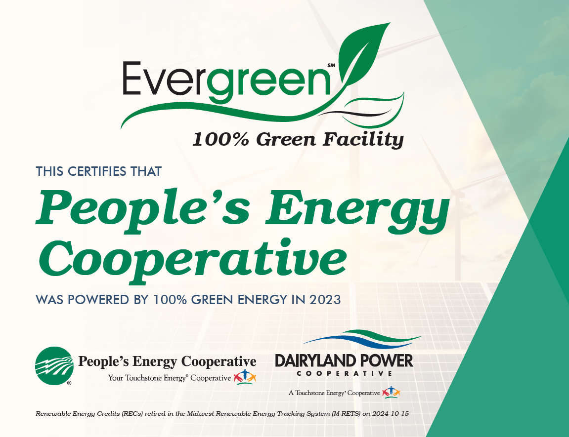 People's Energy Cooperative 100% Green Energy