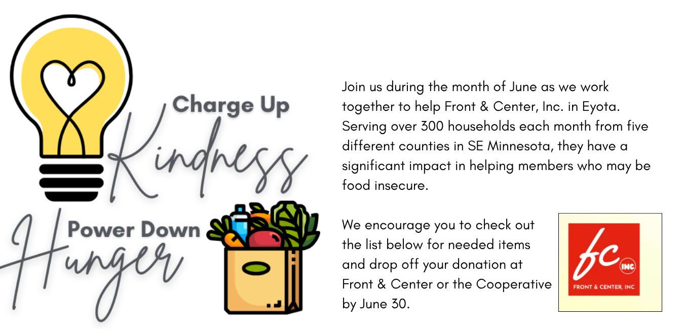 Charge Up Kindness Power Down Hunger
