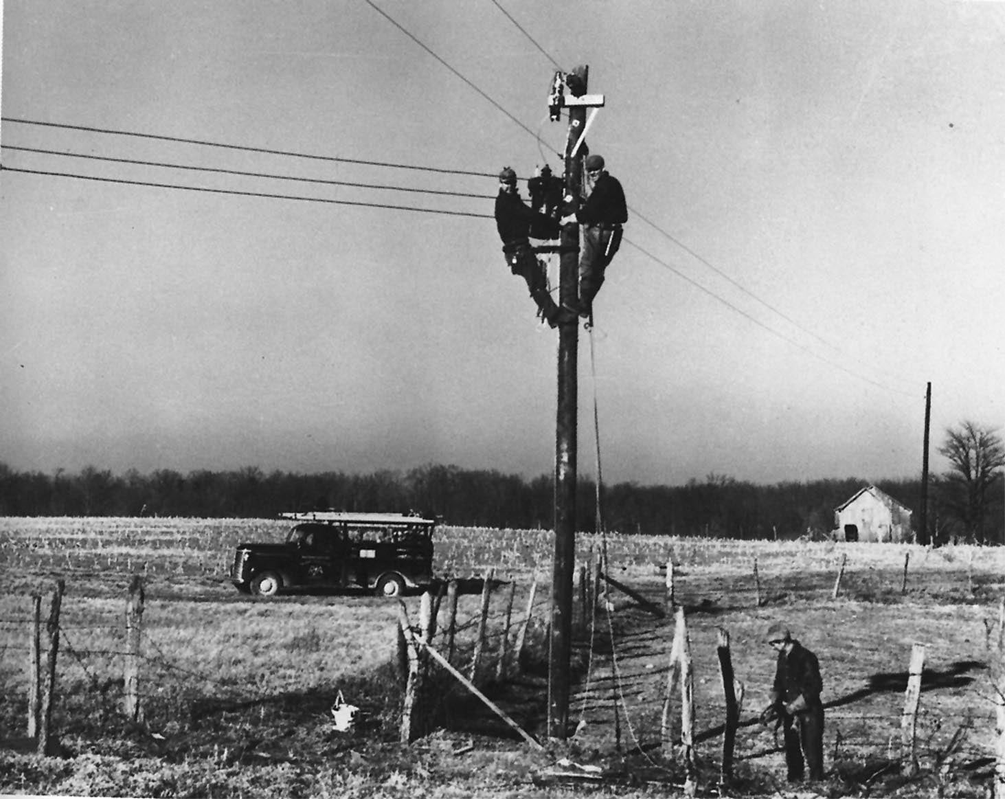 Historical Photo Climbing Pole