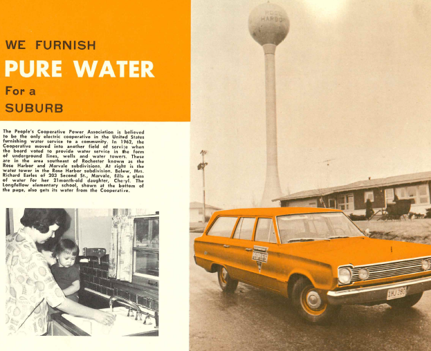 We furnish pure water for a suburb.